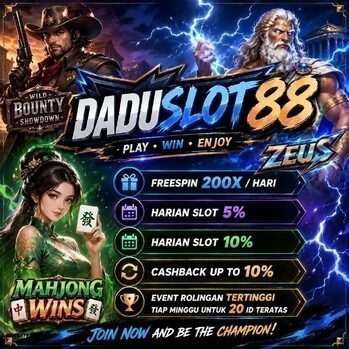 Desain grafis modern lobi daduslot88 dengan tema futuristik tahun 2026